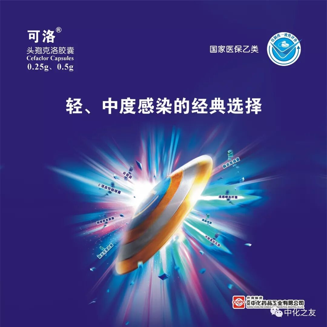 可洛（头孢克洛胶囊）--轻、中度感染的经典选择