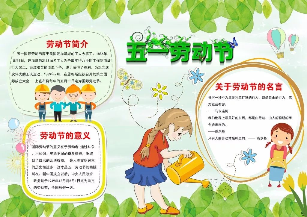 2022五一劳动节手抄报精选：诗词+名言+手抄报合集，孩子一定用得着！