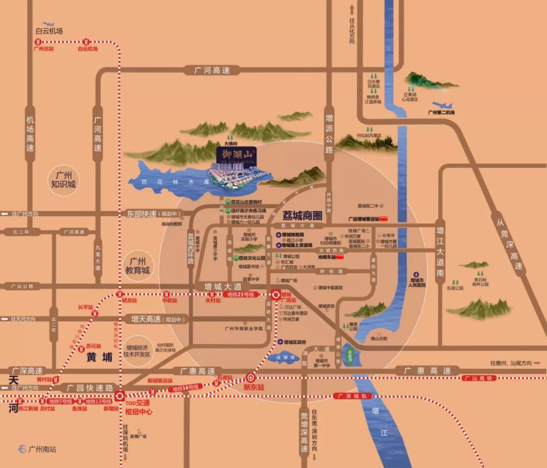 百花山庄御景园别墅建面317㎡-1235㎡，独栋别墅！