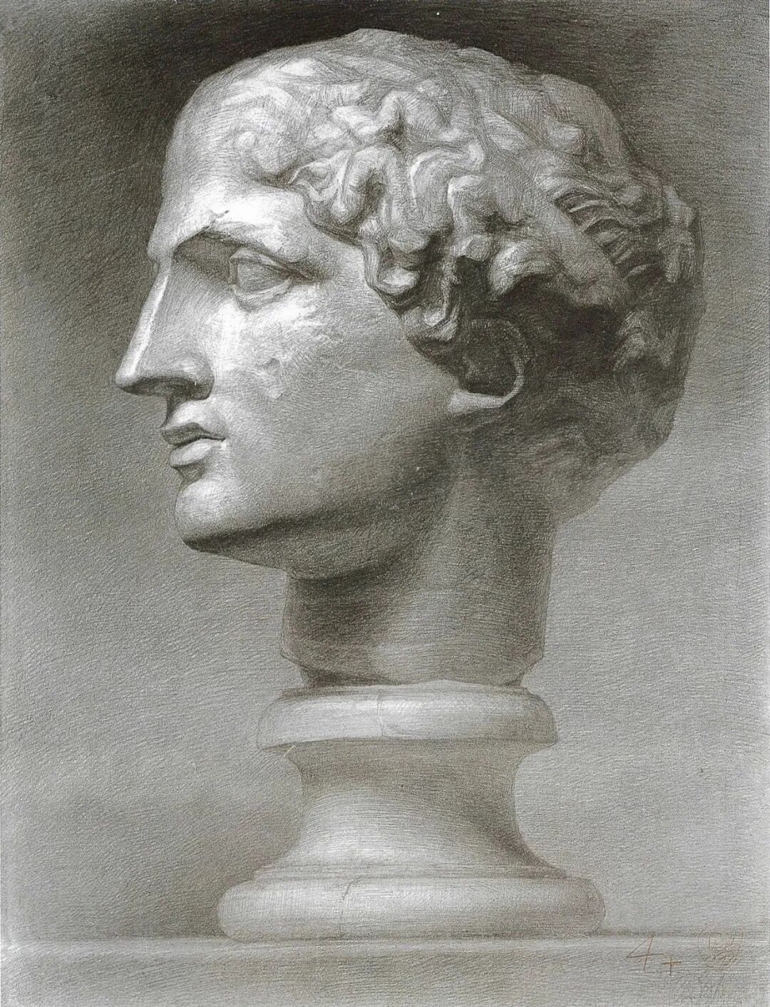 美院附中班集训央美附中素描石膏像精选作品