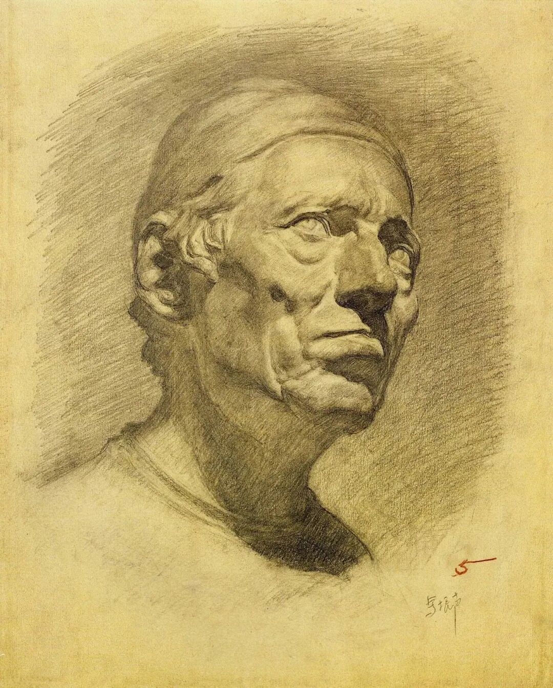 美院附中班集训央美附中素描石膏像精选作品