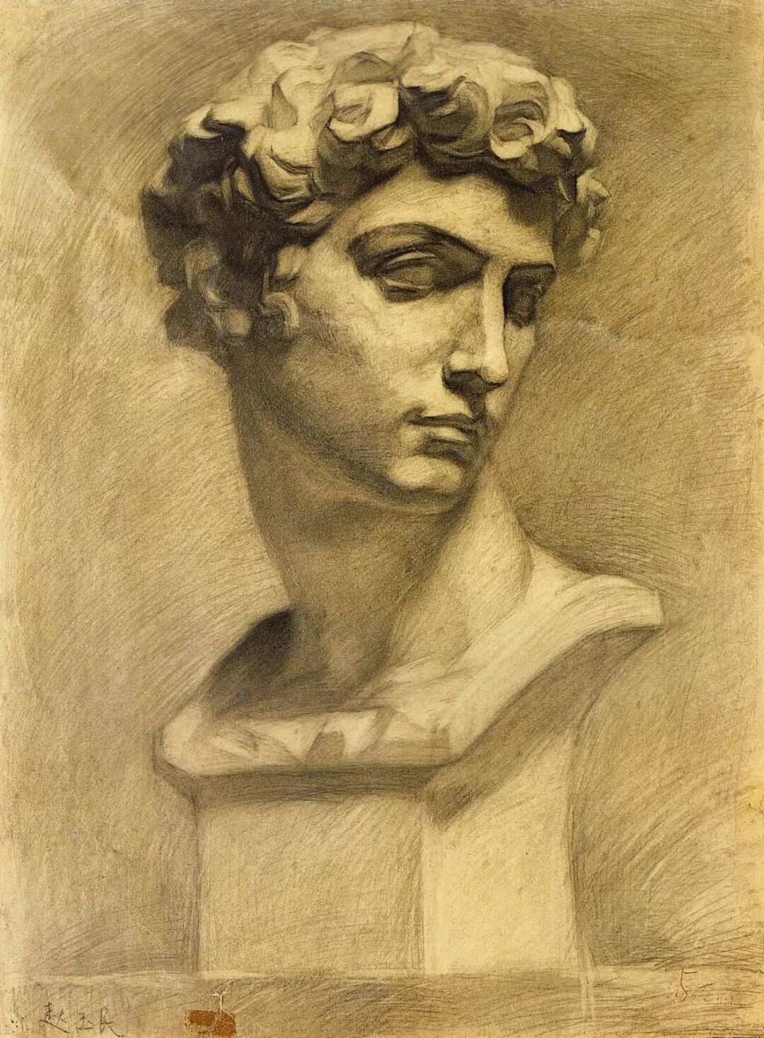 美院附中班集训央美附中素描石膏像精选作品