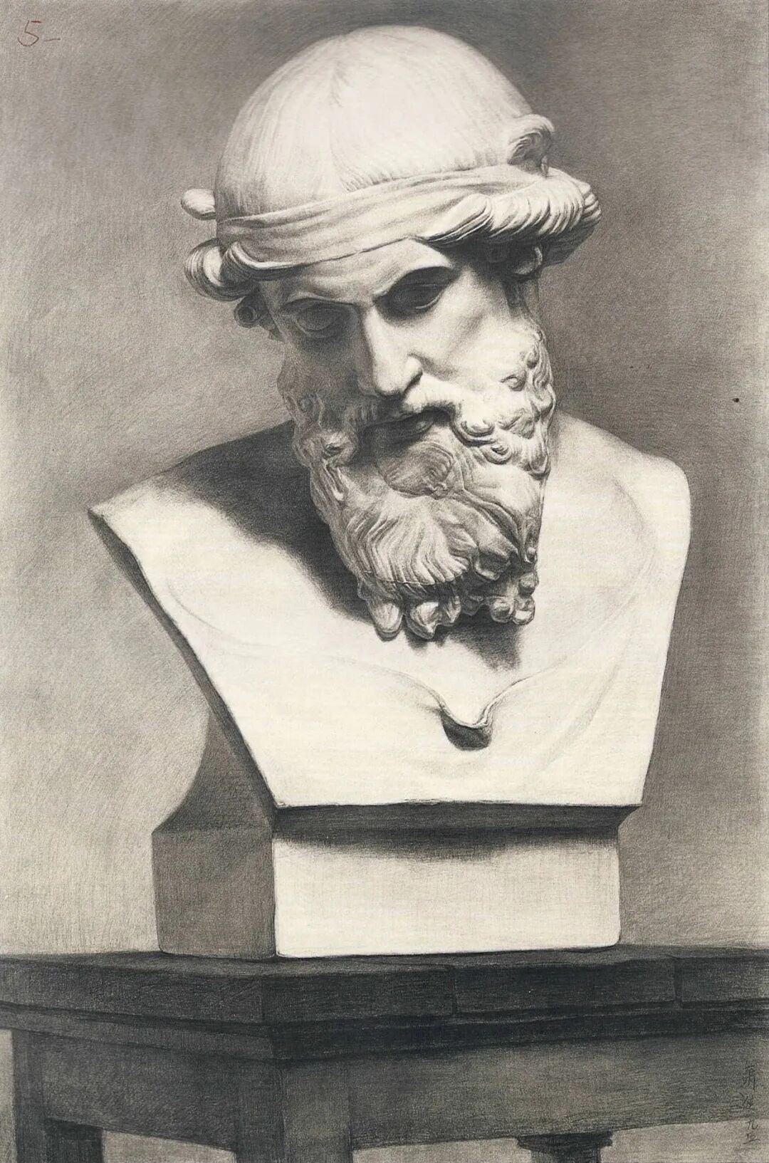 美院附中班集训央美附中素描石膏像精选作品