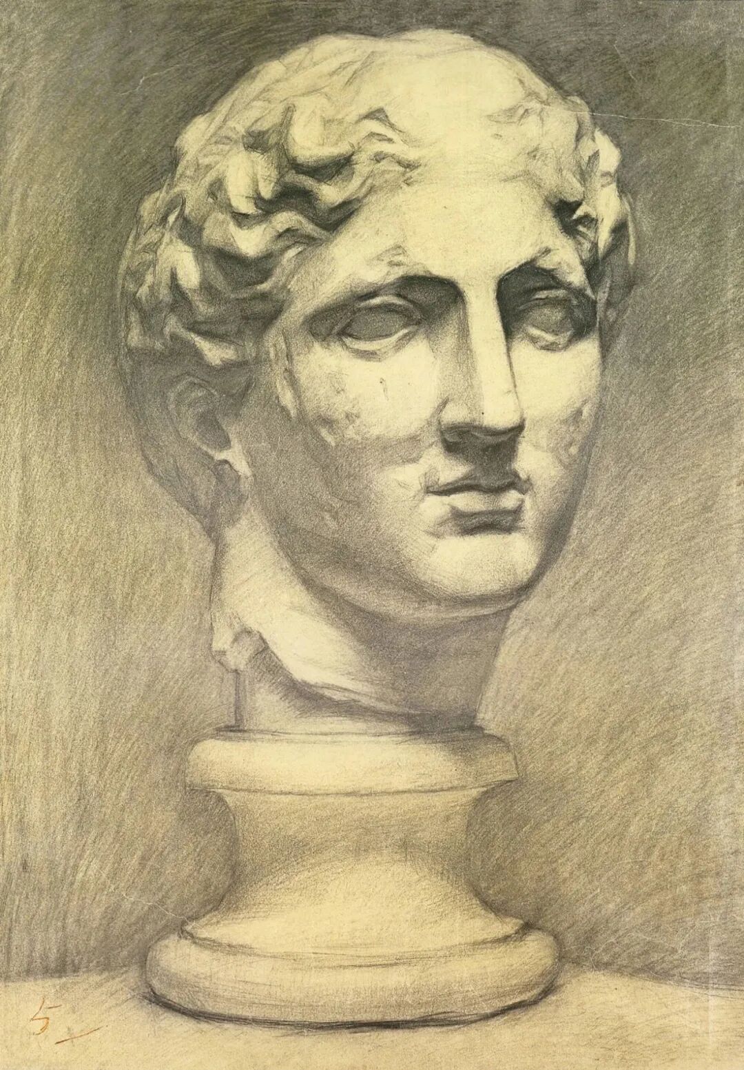 美院附中班集训央美附中素描石膏像精选作品