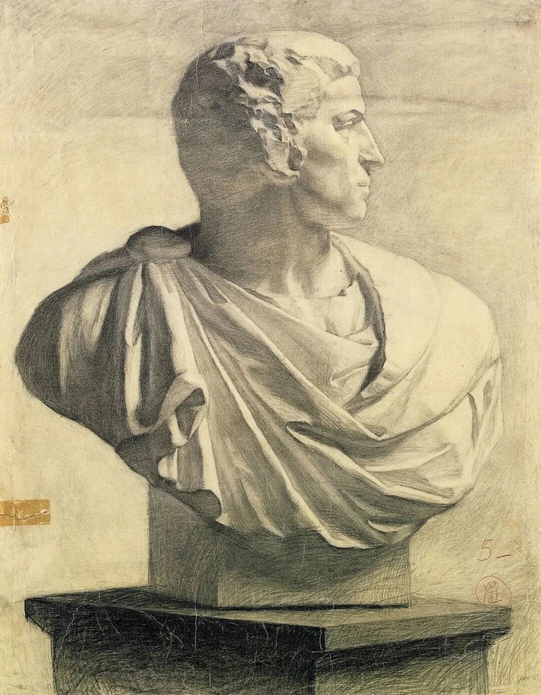 美院附中班集训央美附中素描石膏像精选作品