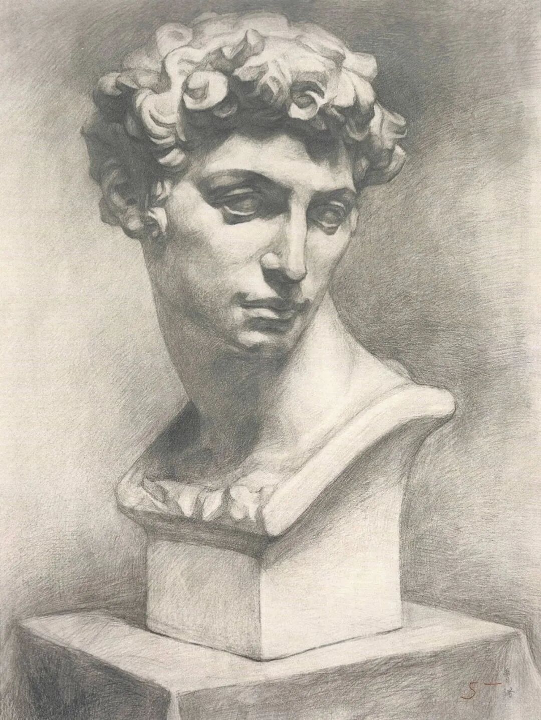 美院附中班集训央美附中素描石膏像精选作品