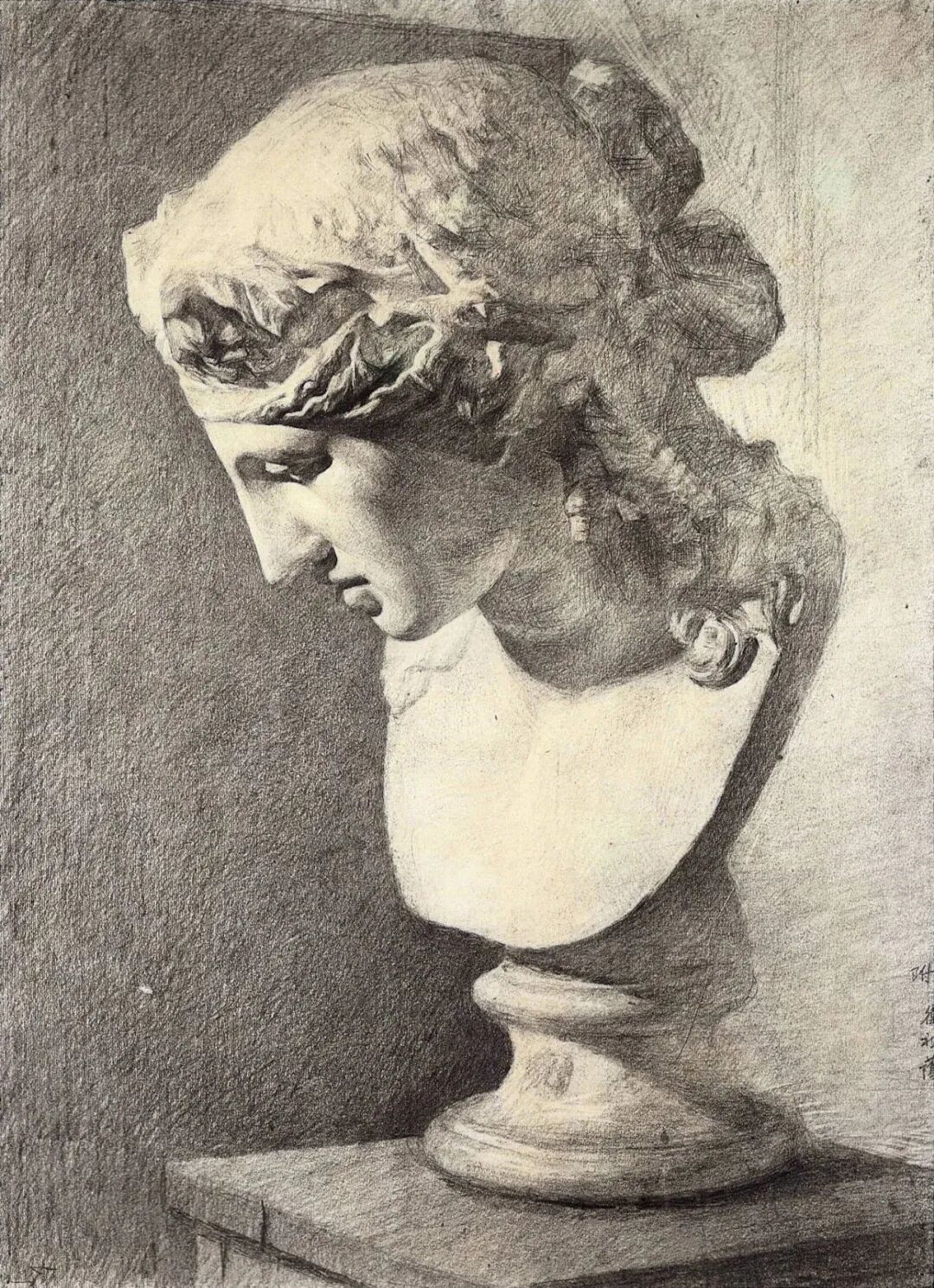 美院附中班集训央美附中素描石膏像精选作品