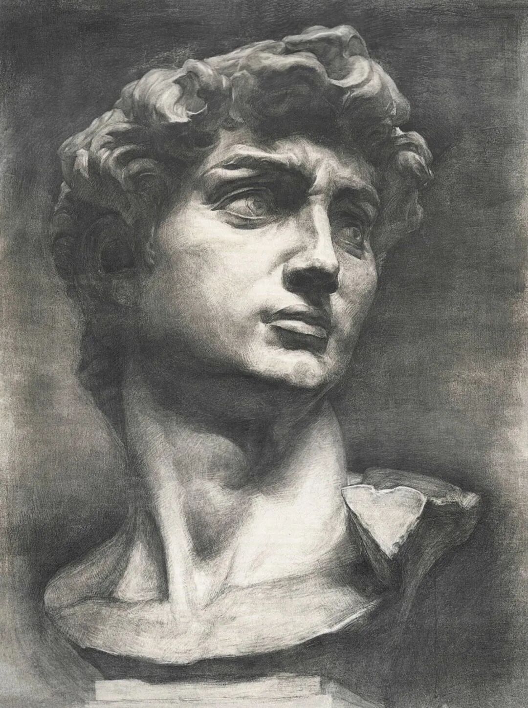 美院附中班集训央美附中素描石膏像精选作品