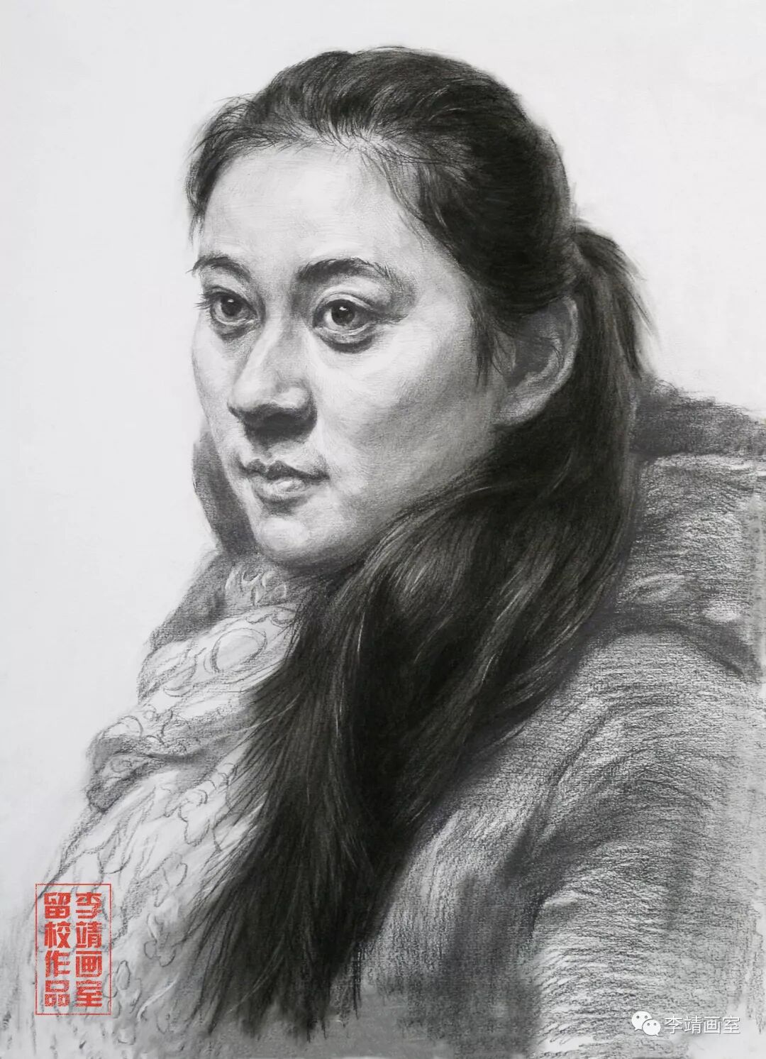 【绘画技巧】李靖画室教你习如何进行素描头像步骤练习