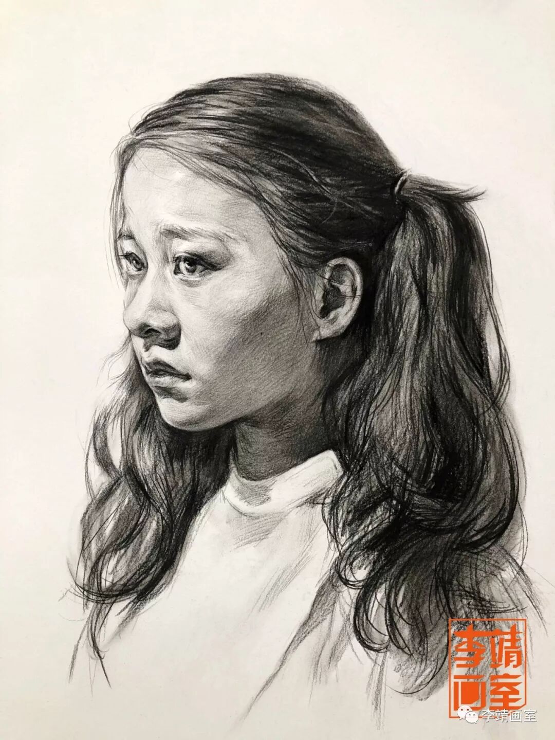 【绘画技巧】李靖画室教你习如何进行素描头像步骤练习
