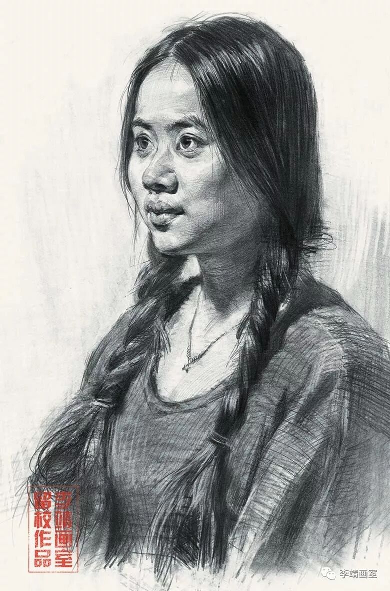 【绘画技巧】李靖画室教你习如何进行素描头像步骤练习