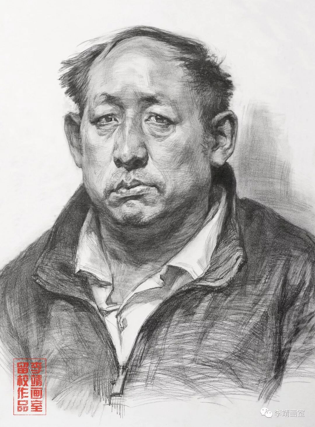 【绘画技巧】李靖画室教你习如何进行素描头像步骤练习