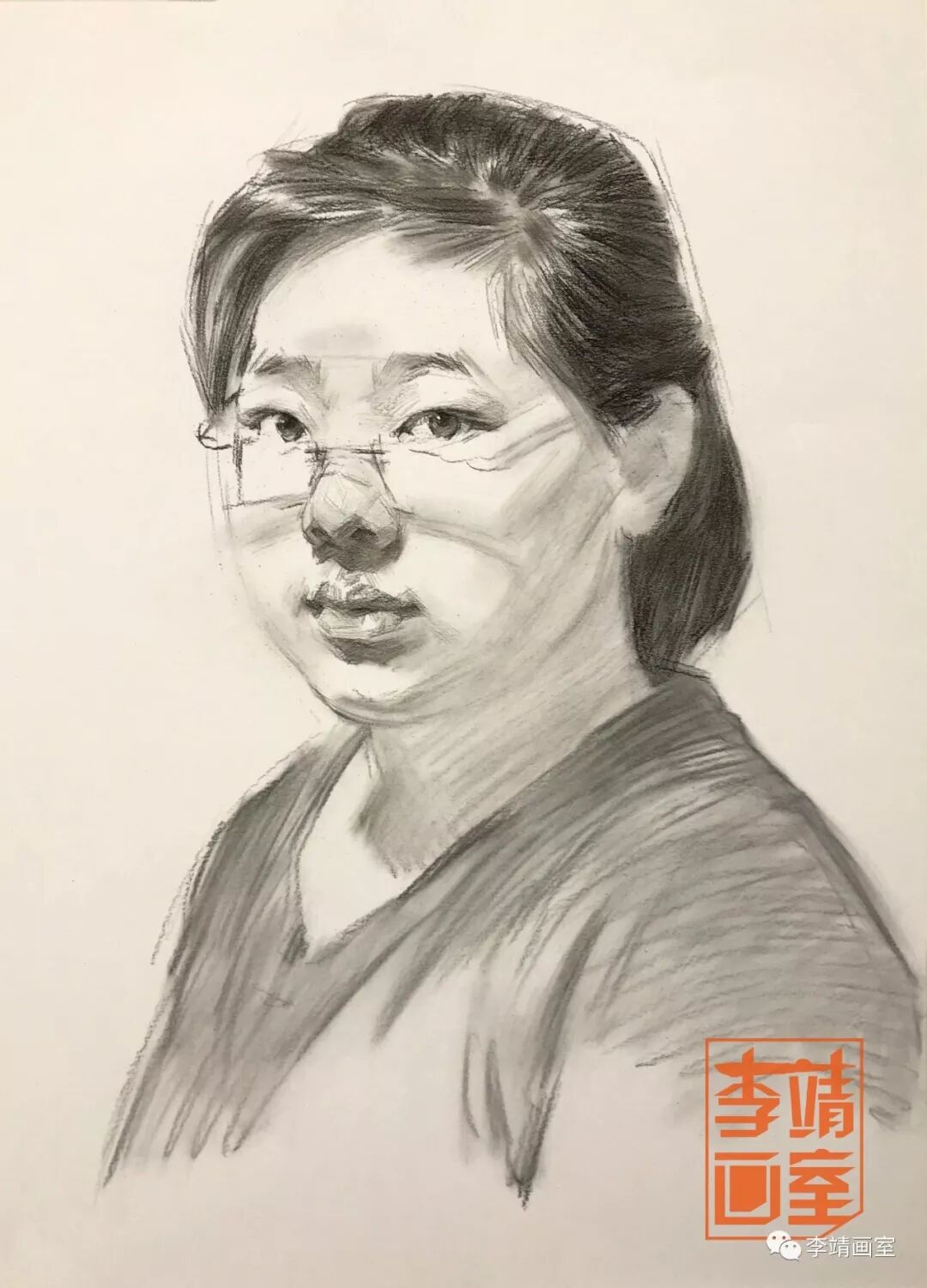 【绘画技巧】李靖画室教你习如何进行素描头像步骤练习
