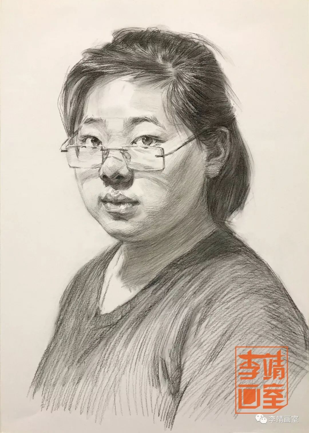 【绘画技巧】李靖画室教你习如何进行素描头像步骤练习