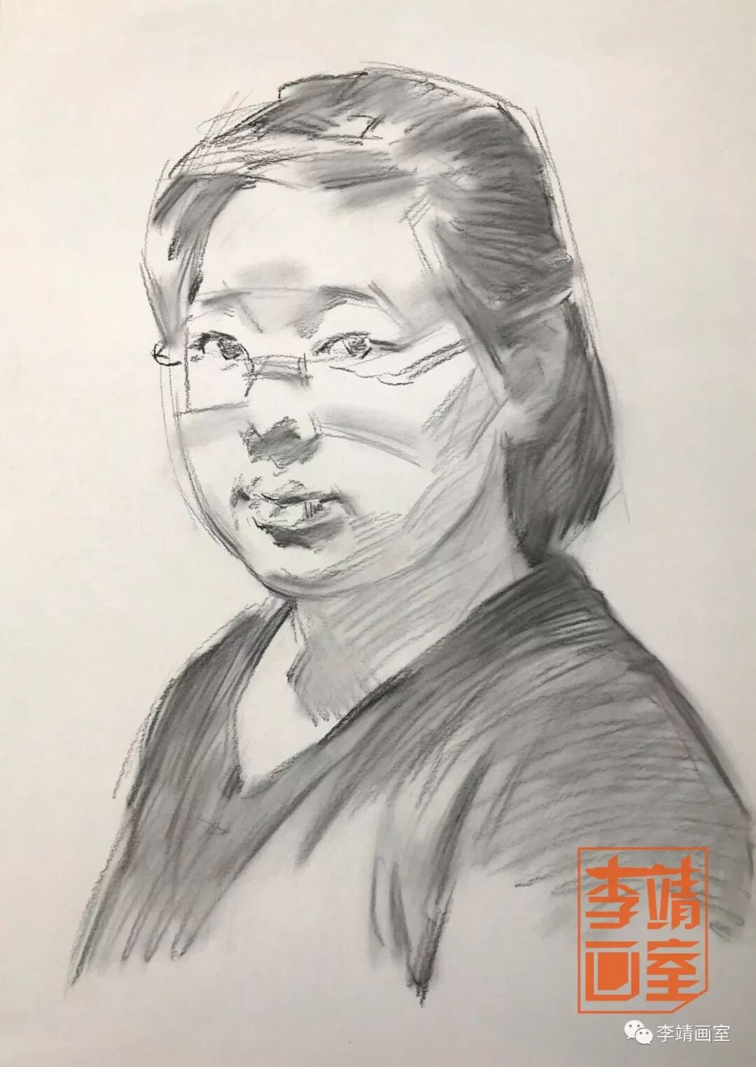 【绘画技巧】李靖画室教你习如何进行素描头像步骤练习