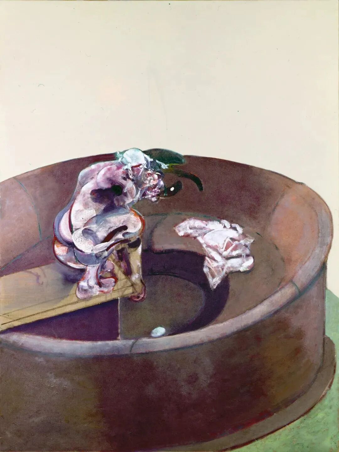 弗朗西斯·培根 《乔治·戴尔蹲下的肖像》 198×147 cm 布面油画