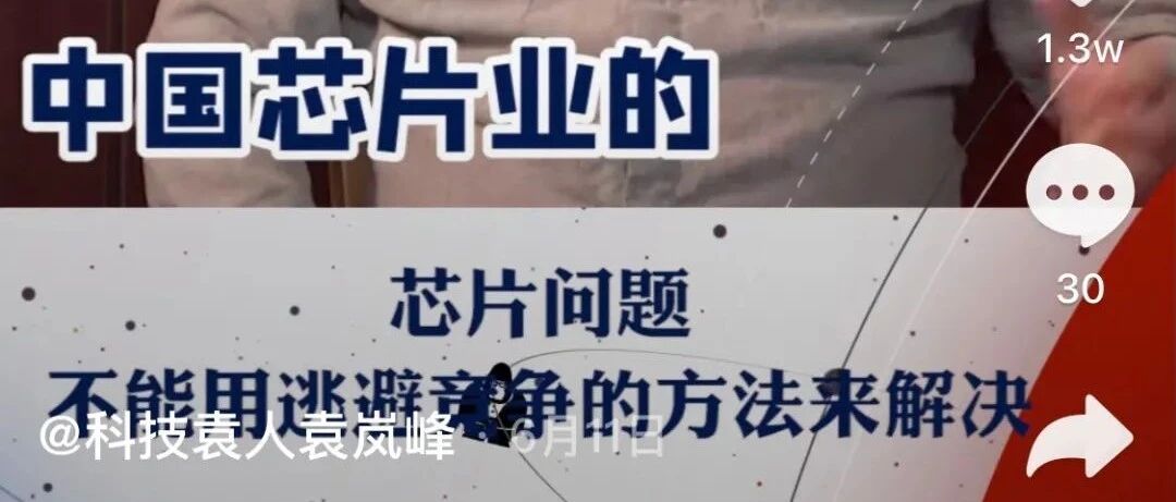 芯片问题不能用逃避竞争的方法来解决 | 袁岚峰