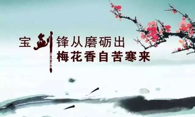 宝剑锋从磨砺出 梅花香自苦寒来 是千古名句吗 自由微信 Freewechat