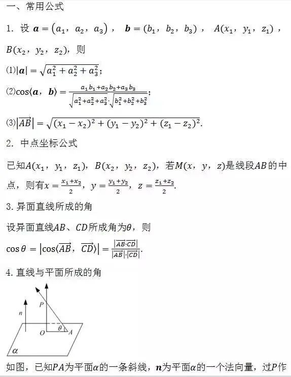 高中數學三年公式大合集文理科均適用絕對能幫你新學期逆襲