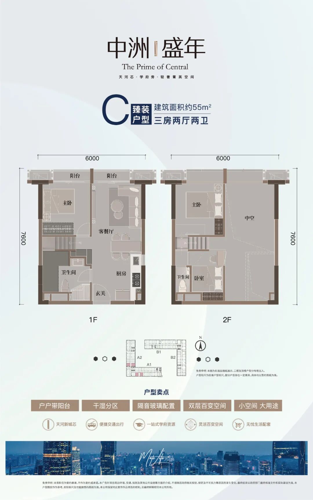 广州天河中洲盛年28-56㎡精装公寓！