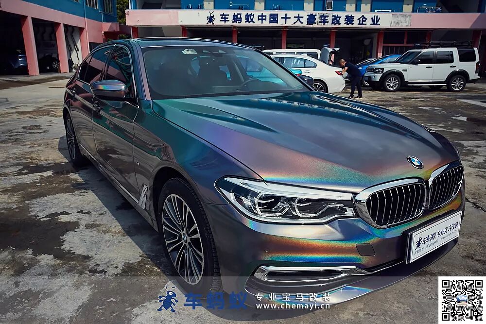 宝马5系,炫彩升级七色马!车蚂蚁汽车改装俱乐部