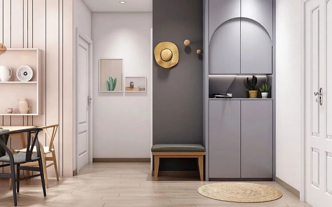 进门无玄关，鞋柜怎么放？