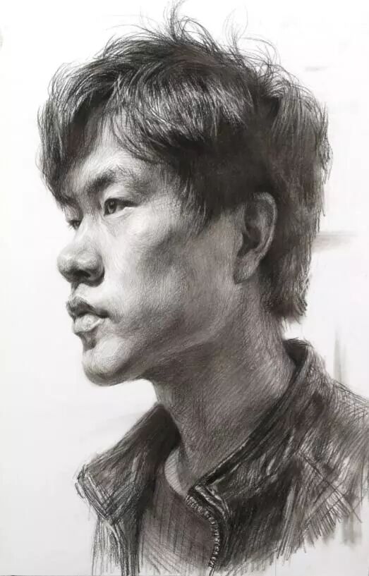 【干货】素描头像 | 男青年侧面步骤解析 - 元艺考