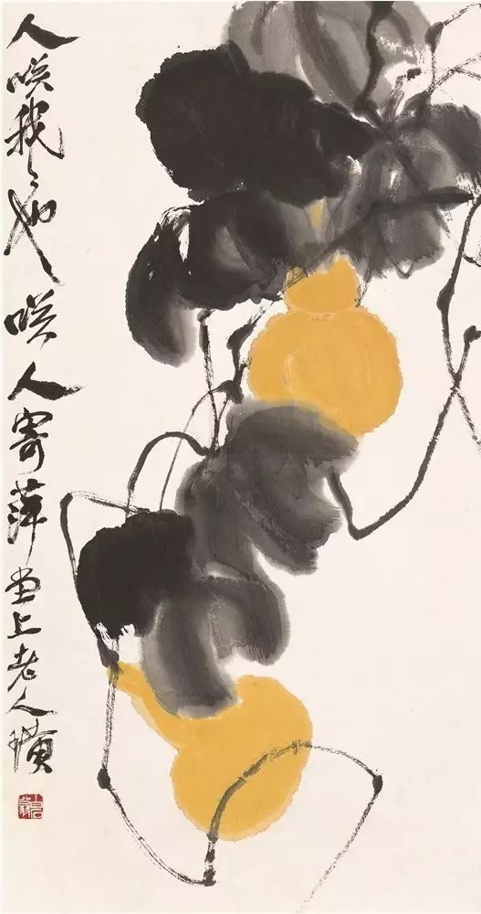 5×35cm 無年款 北京畫院藏齊白石所繪葫蘆畫,多為大寫意.