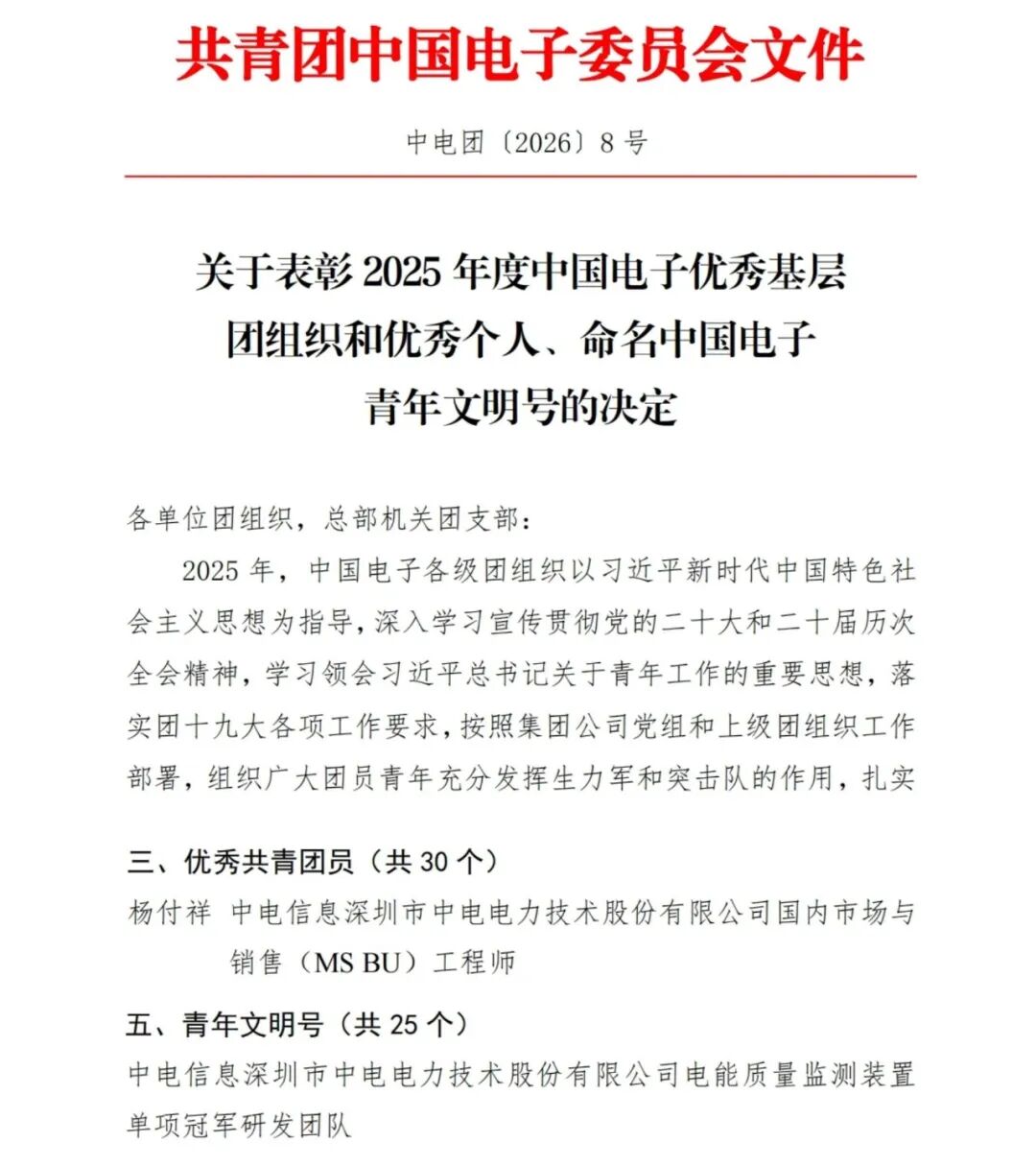 荣誉时刻 | 开云网页版登录入口荣获2025年度中国电子团委两项表彰