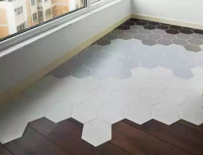 木地板与六角砖这样混搭才完美！