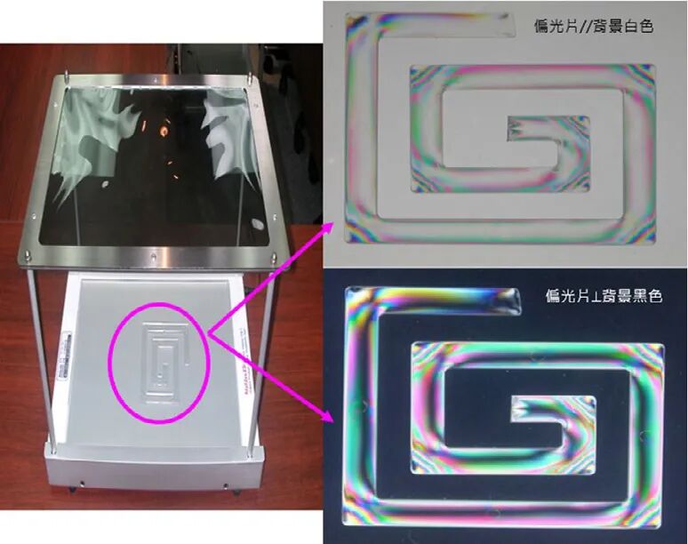 透明塑胶光学产品的残留应力定性分析的图5