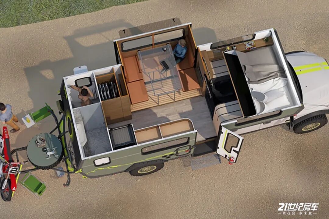 越野四驱皮卡房车_小型四驱越野房车_房车 四驱