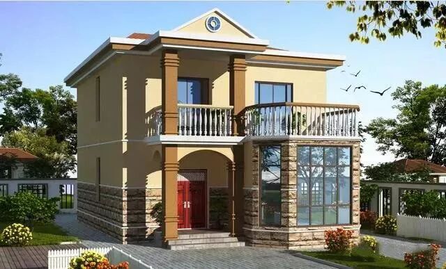 乡村自建5室1厅二层别墅，面宽不足11米，这样的小户型给我来