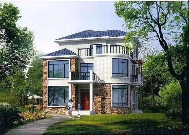 占地面积120㎡，非常适合在农村建的别墅，可以先收藏起来