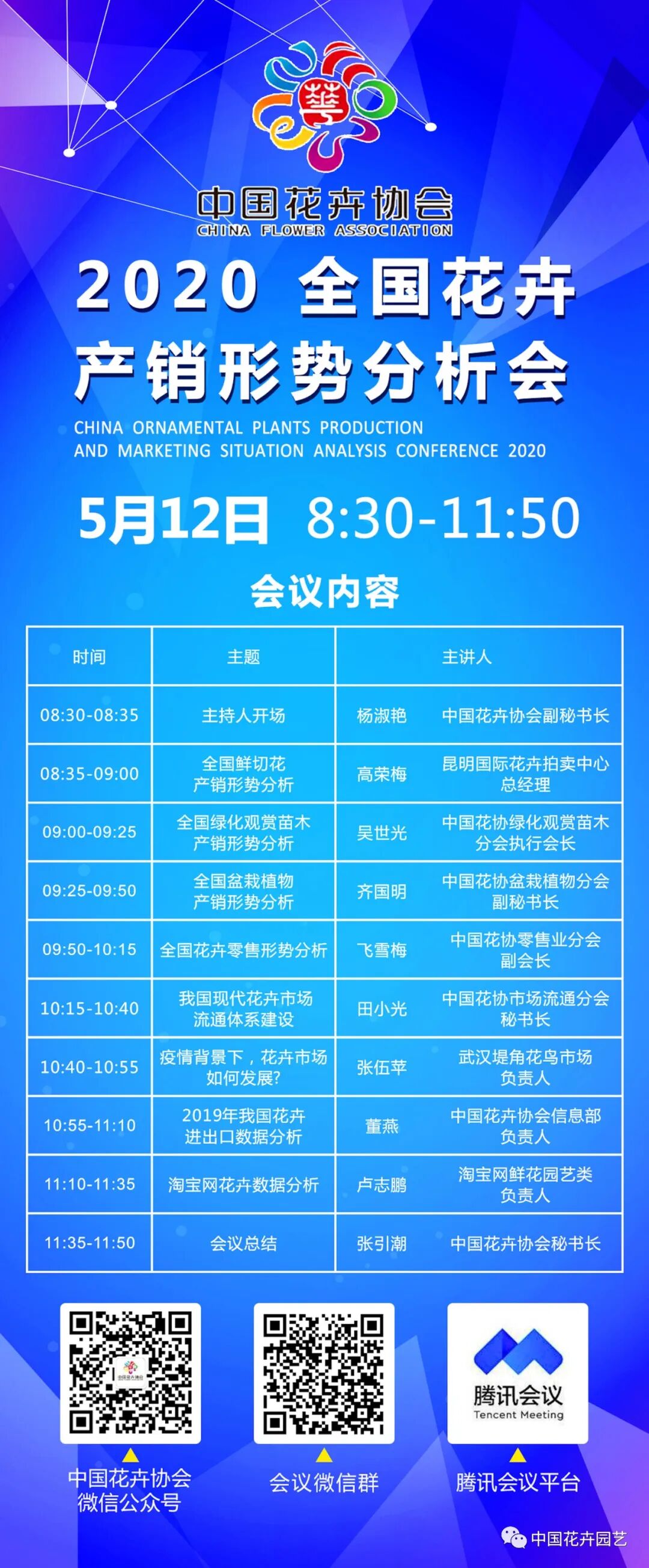 2020全国花卉产销形势分析会5月12日云端开讲 | 动态