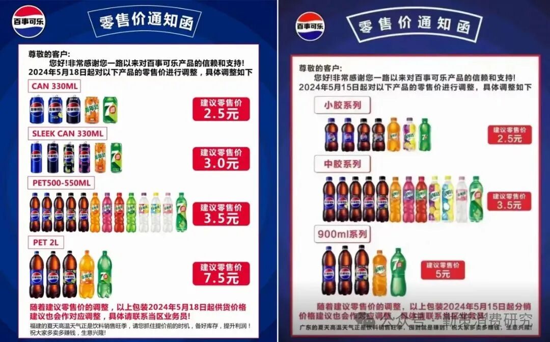 可乐提价通知 通缩状态下