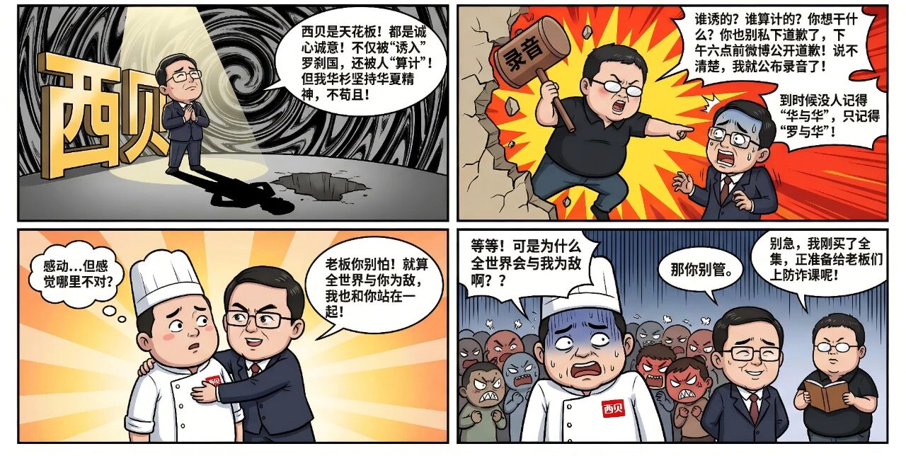 罗永浩要求华杉公开道歉事件相关截图 硬刚升级