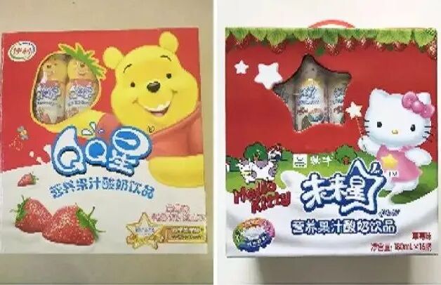 蒙牛伊利产品包装对比
