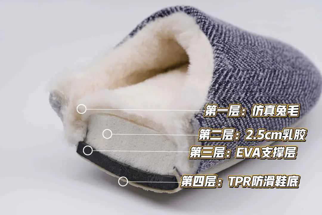 一默乳胶拖鞋,豪华四层良心大作!环保仿兔毛加厚长绒保暖层+泰国进口厚达2.5厘米乳胶+大牌运动鞋常用EVA支撑层+TPR防滑鞋底 一默乳胶拖鞋,豪华四层良心大作!环保仿兔毛加厚长绒保暖层+泰国进口厚达2.5厘米乳胶+大牌运动鞋常用EVA支撑层+TPR防滑鞋底