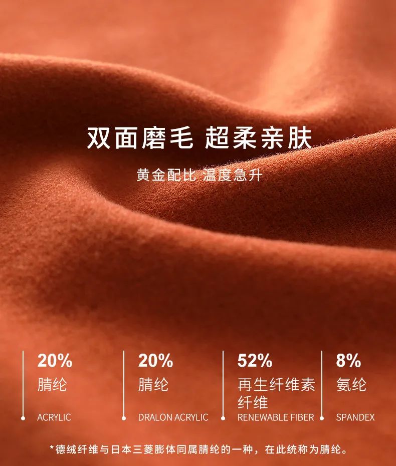 棉客诚品膨体德绒打底衫,德日两种高端面料打造,黑科技发热、上身秒暖9度!0.6毫米超薄无痕、弹力十足、双倍保暖;更有超强抑菌功能 棉客诚品膨体德绒打底衫,德日两种高端面料打造,黑科技发热、上身秒暖9度!0.6毫米超薄无痕、弹力十足、双倍保暖;更有超强抑菌功能