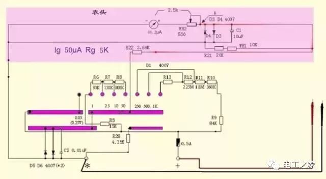 指针式万用表的工作原理的图4