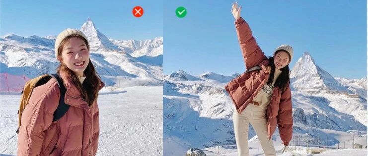 冬天穿太多，怎么拍照才显瘦？