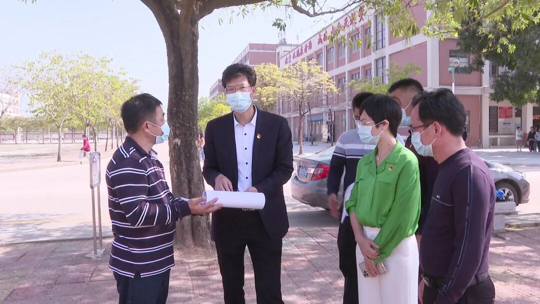 阳西县领导调研学校春季开学工作