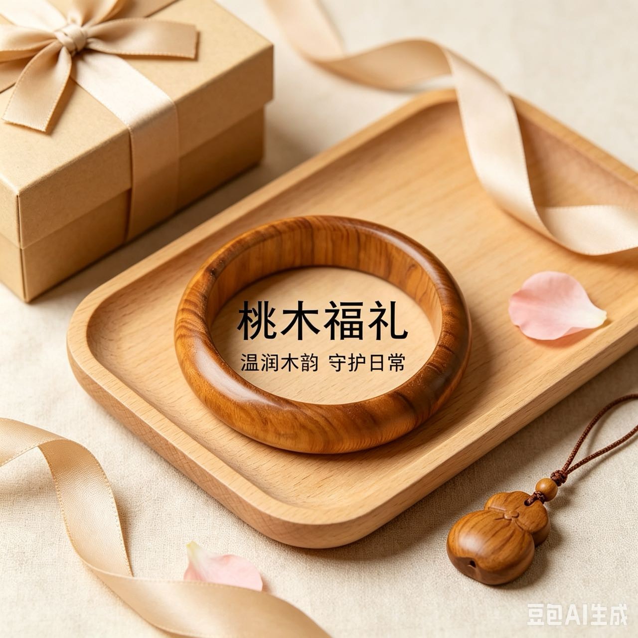 柒月桃木手镯