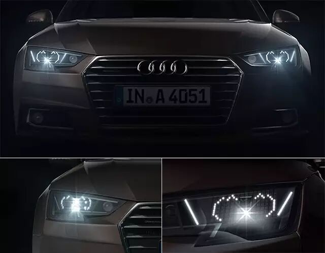 最后由于宝马i8的挑衅 奥迪决定推出矩阵式激光大灯 不过可能正是因为