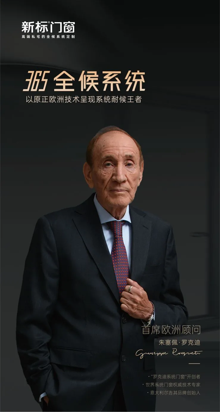 新標門窗首席歐洲顧問朱塞佩·羅克迪國際大師,助力365全候系統創新升級!(圖3) 圖片