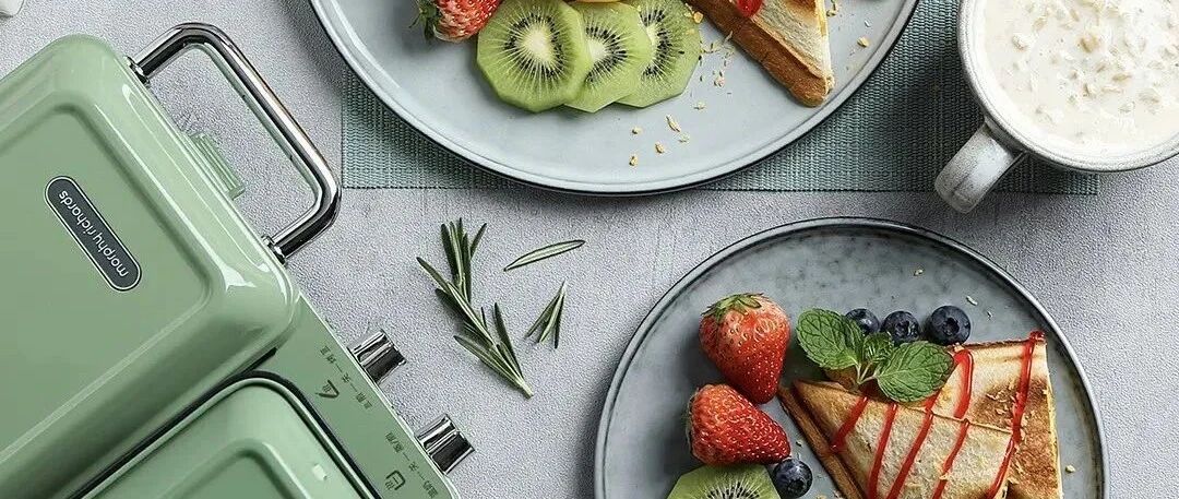 摩飞多功能轻食机 | 煎、烤、蒸、温、样样都行，早上只需5分钟， 开启一天元气满满！