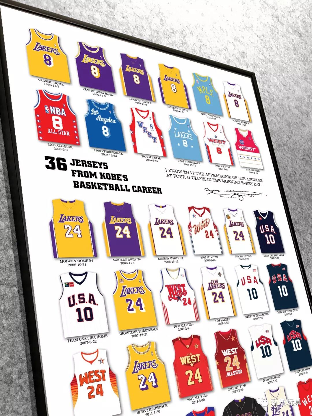 科比nba生涯全部36件球衣 和凌晨四点的洛杉矶都在这了 就是玩具 微信公众号文章阅读 Wemp