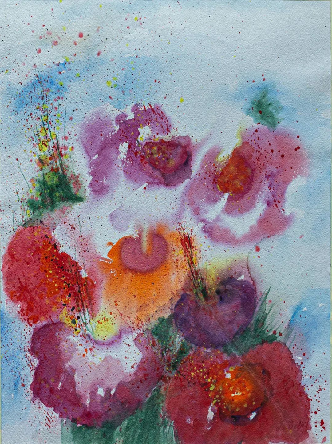 Mirsada&nbsp;Baljic&nbsp;米莎达·巴尔吉（波黑） 《鲜花》纸质 75cm×56cm