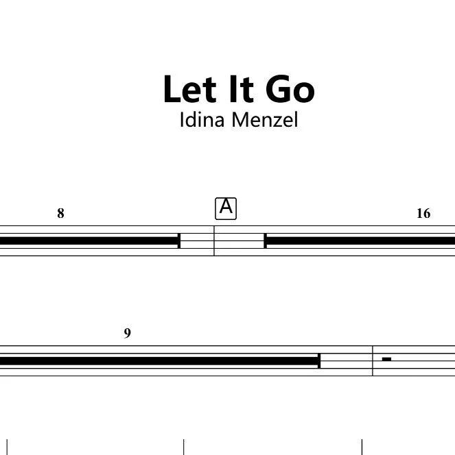 Idina Menzel《Let It Go》架子鼓谱 完整版 动态鼓谱